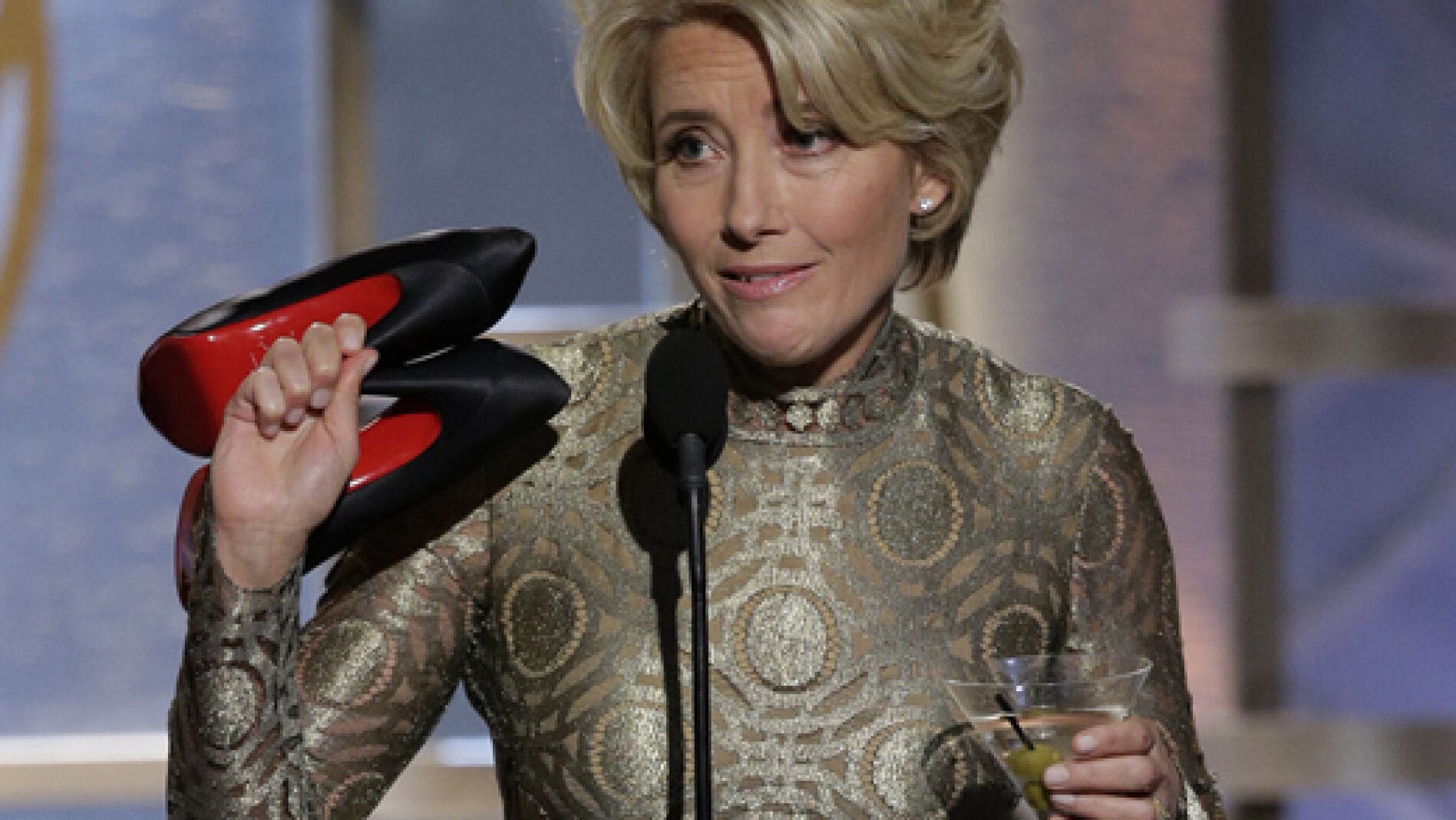 Emma Thompson en los Globos de Oro 2014