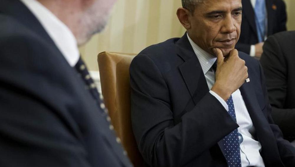 Obama y Rajoy en la reunión