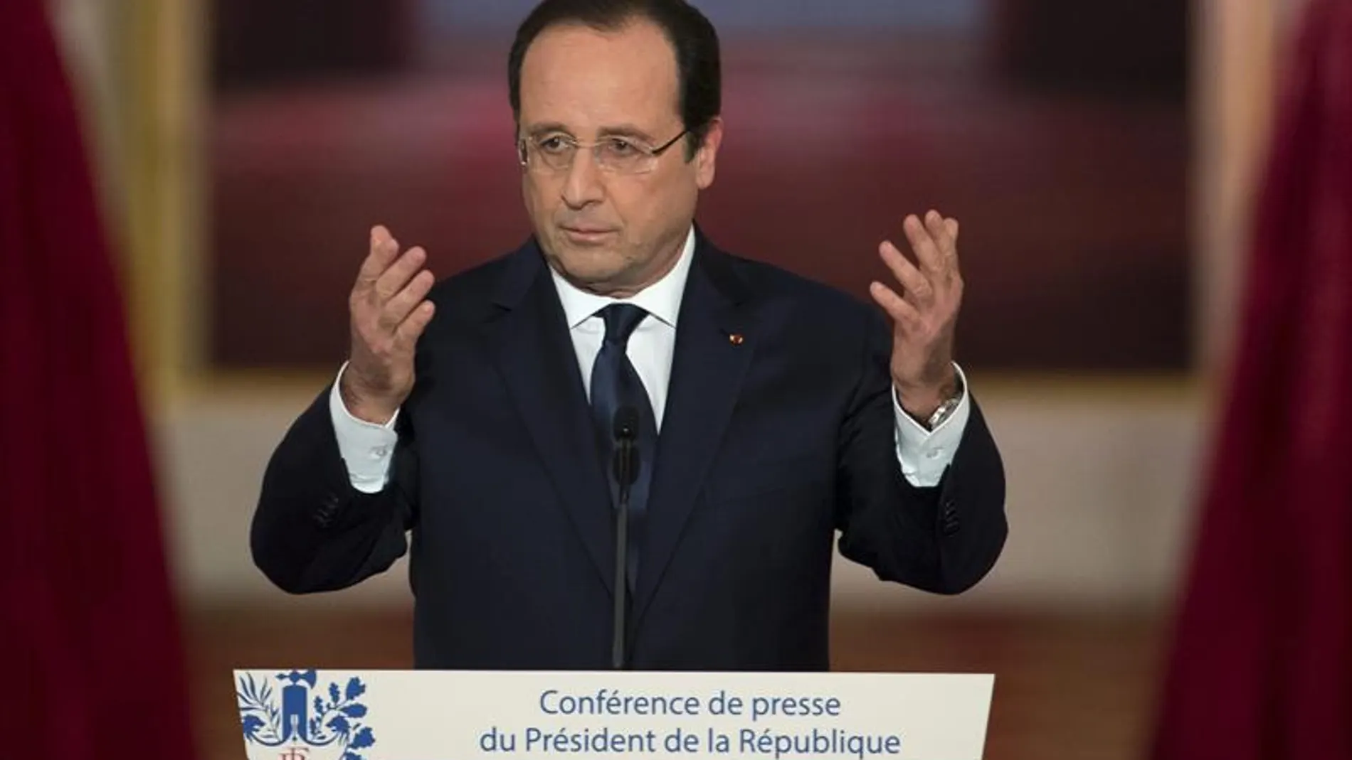 El presidente francés François Hollande comparece en una rueda de prensa en París El presidente francés François Hollande comparece en una rueda de prensa en París