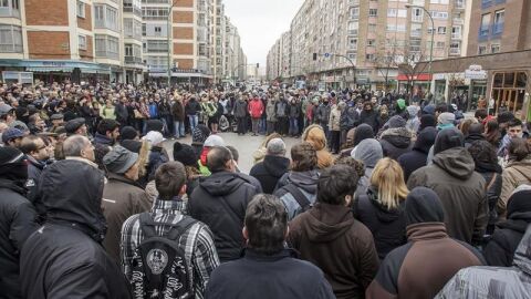 Concentraci&oacute;n en Gamonal (Burgos).