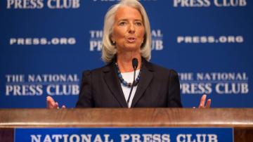 Lagarde en el National Pres Club