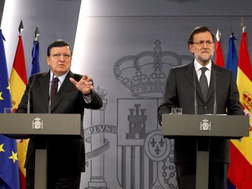 Rueda de prensa de Rajoy y Barroso en Moncloa