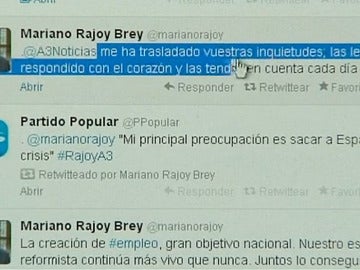 Rajoy escribe en Twitter tras la información