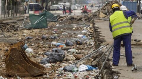 Comienzan a vallar la zona de Gamonal para cerrar la zanja