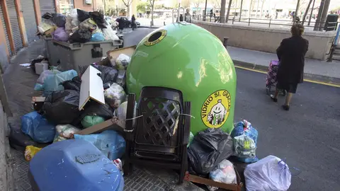 Huelga de basuras en Alicante Huelga de basuras en Alicante