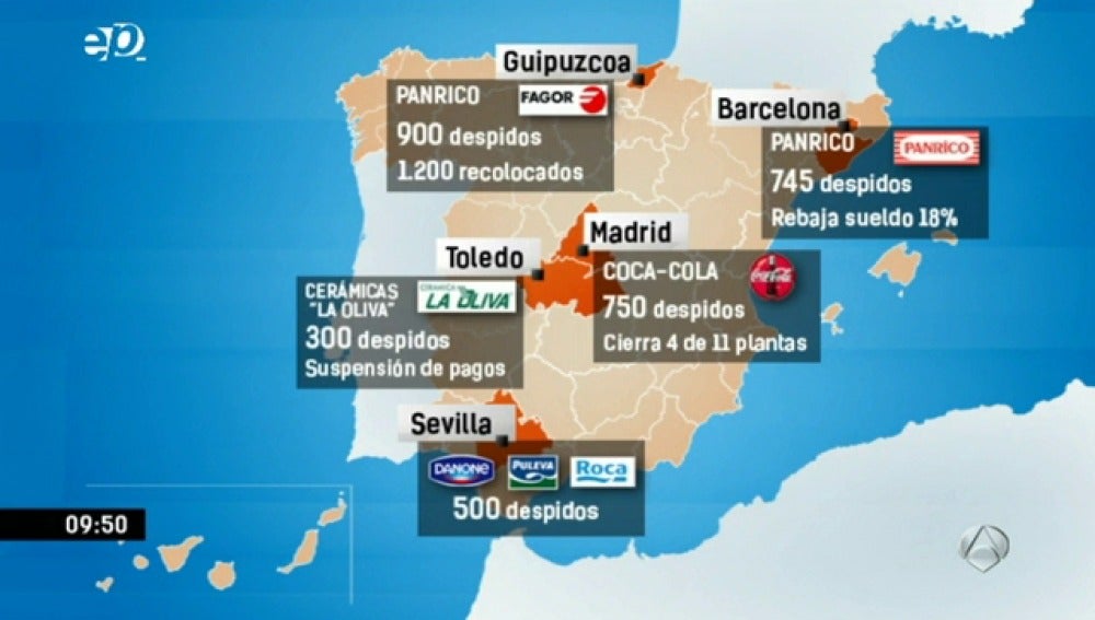 mapa empresas madrid Aumenta el mapa de las grandes empresas españolas con problemas 