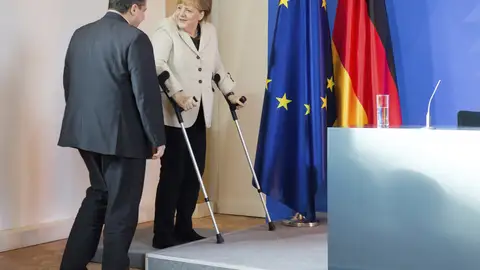Angela Merkel en rueda de prensa Angela Merkel en rueda de prensa