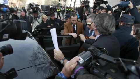 Blesa, a su salida del juzgado