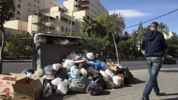 Residuos acumulados en Alicante