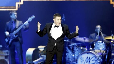 Michael Bubl&eacute; durante el concierto 
