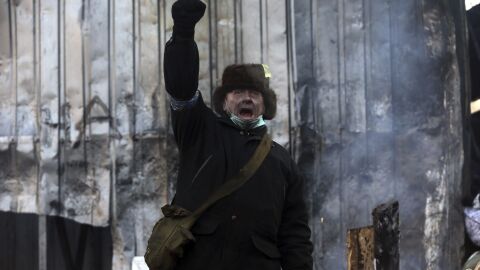 Ucranianos protestan en Madrid