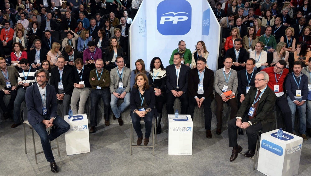 La vicepresidenta del Gobierno, Soraya Sáenz de Santamaría, durante la Convención Nacional del PP