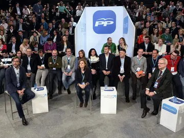 La vicepresidenta del Gobierno, Soraya Sáenz de Santamaría, durante la Convención Nacional del PP La vicepresidenta del Gobierno, Soraya Sáenz de Santamaría, durante la Convención Nacional del PP