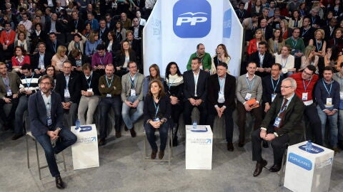 La vicepresidenta del Gobierno, Soraya S&aacute;enz de Santamar&iacute;a, durante la Convenci&oacute;n Nacional del PP