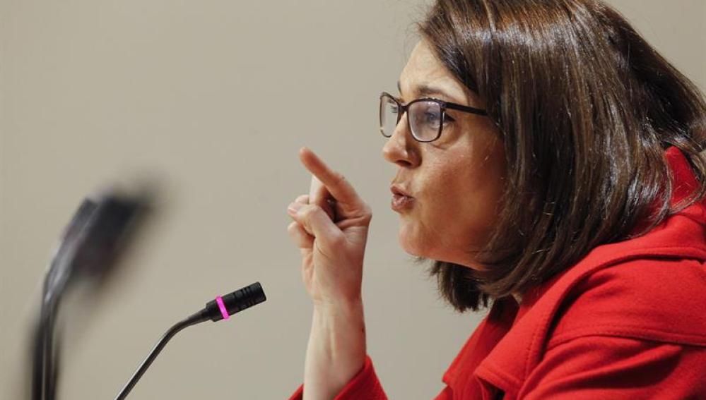 La portavoz parlamentaria del PSOE, Soraya Rodríguez, en el Congreso de los Diputados.