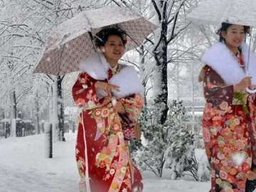 Intensas nevadas en Japón