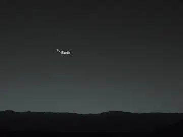 Así ve la Tierra el Curiosity desde la superficie de Marte Así ve la Tierra el Curiosity desde la superficie de Marte
