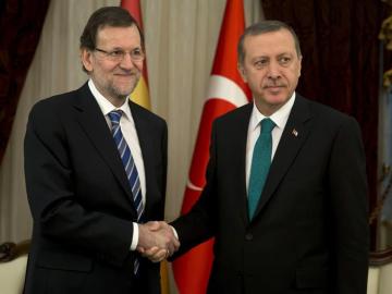 Mariano Rajoy junto a Recep Tayyip Erdogan Mariano Rajoy junto a Recep Tayyip Erdogan