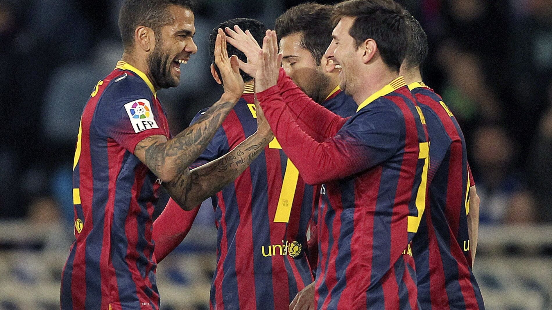 Messi celebra su gol