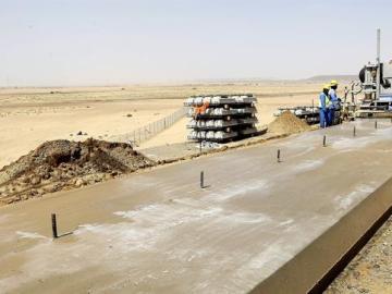 Vista de las obras del proyecto del tren de alta velocidadVista de las obras del proyecto del tren de alta velocidad