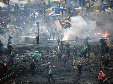 Violentos disturbios en Kiev Violentos disturbios en Kiev