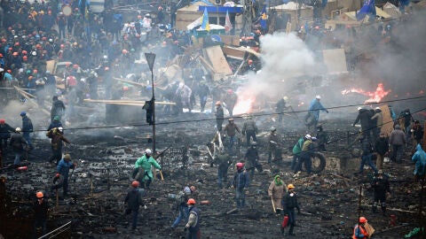 Violentos disturbios en Kiev