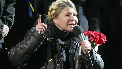 Yulia Timoshenko, en la plaza Maidan Yulia Timoshenko, en la plaza Maidan