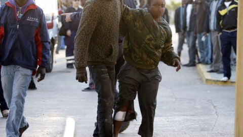 Primera mujer que supera la valla de Melilla