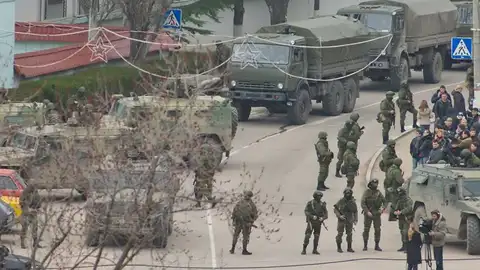 Militares desplegados en Crimea Militares desplegados en Crimea