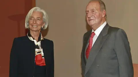 El Rey Juan Carlos recibe en audiencia a la directora gerente del Fondo Monetario Internacional (FMI), Christine Lagarde El Rey Juan Carlos recibe en audiencia a la directora gerente del Fondo Monetario Internacional (FMI), Christine Lagarde
