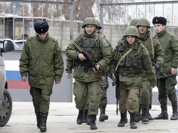 Soldados rusos en Crimea Soldados rusos en Crimea