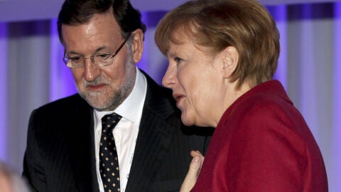 Mariano Rajoy y &Aacute;ngela Merkel, en Dubl&iacute;n 
