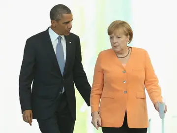 Barack Obama y Angela Merkel Barack Obama y Angela Merkel