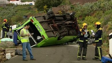 Al menos un muerto en el accidente de un microbus turístico en Gran Canaria