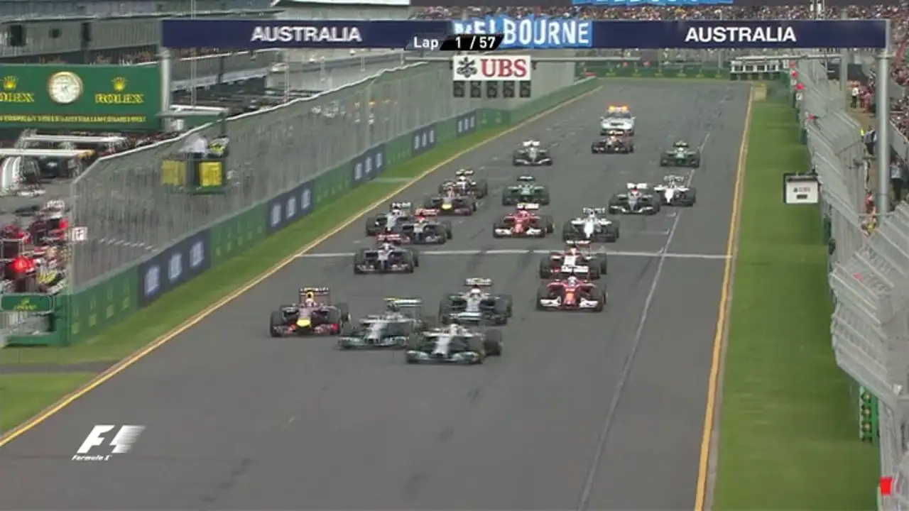 Así fue la salida del Gran Premio de Australia