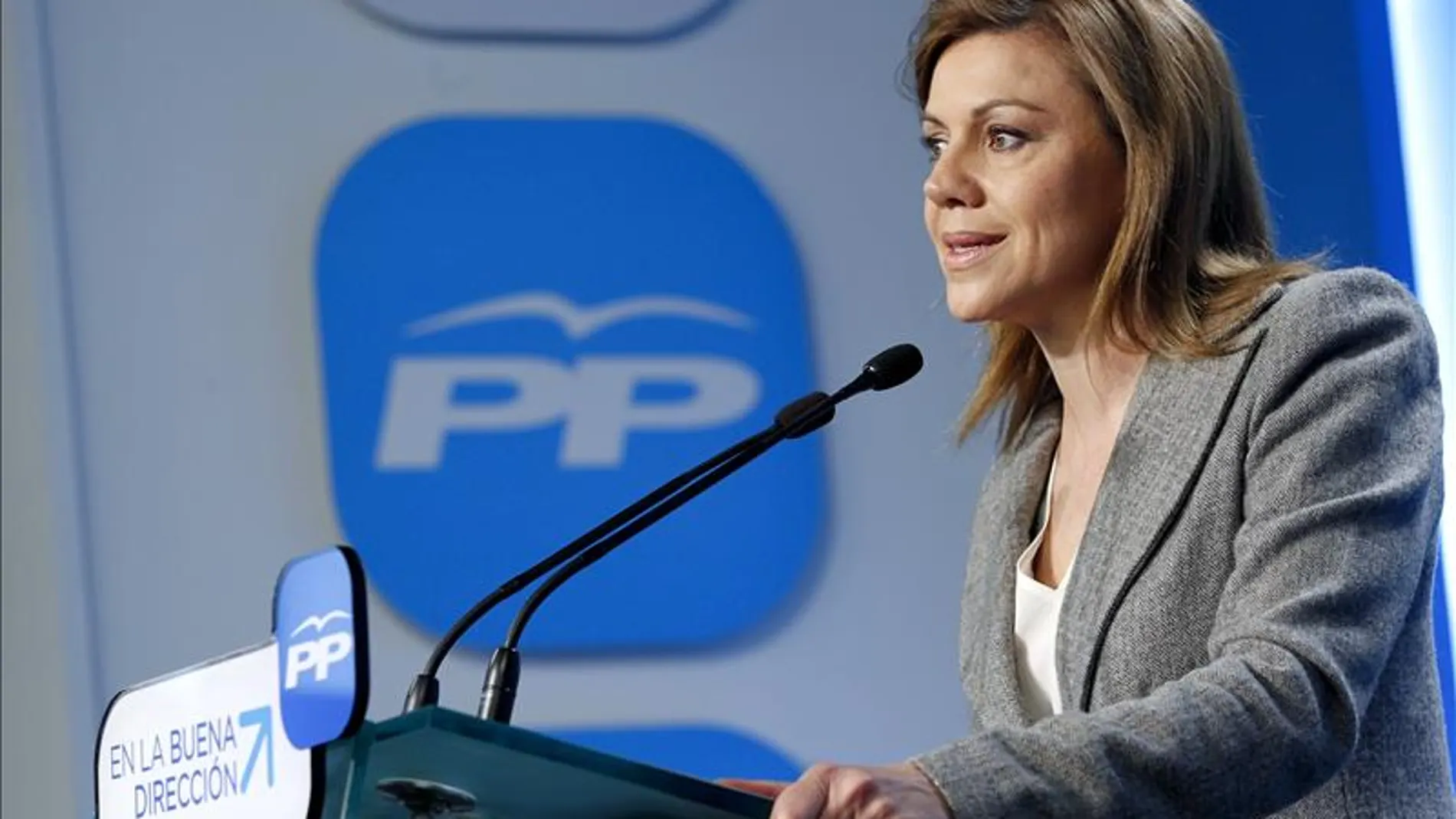 Cospedal en la sede del PP de Toledo Cospedal en la sede del PP de Toledo