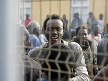 Feliz tras llegar a Melilla Feliz tras llegar a Melilla