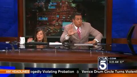 El terremoto sorprendi&oacute; a los presentadores de'Morning News' en directo