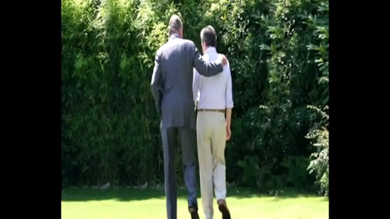Adolfo Suárez se reencuentra con el Rey Juan Carlos I en el 2008