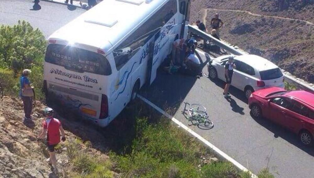 Accidente de autobús en Gran Canaria