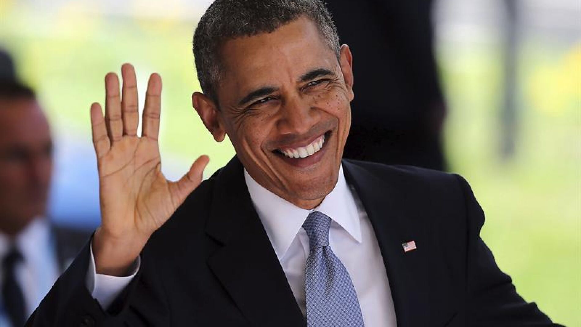 Barack Obama en la llegada a la Cumbre de Seguridad Nuclear en La Haya (Holanda)