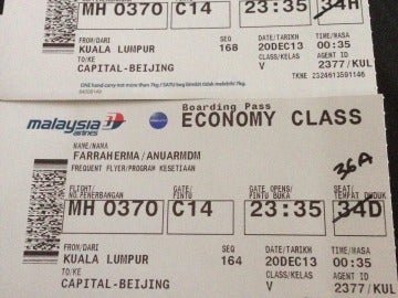MH370 ticket
