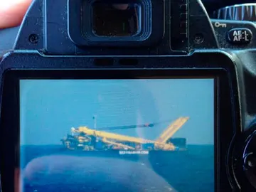 Imagen del remolcador en el mar Imagen del remolcador en el mar