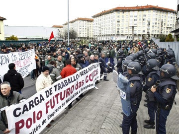 Manifestación de los astilleros ferrolanos