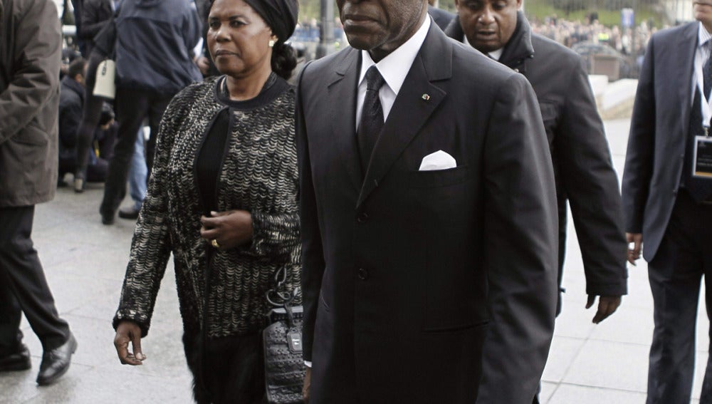 Teodoro Obiang a su llegada a la Almudena