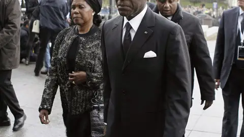 Teodoro Obiang a su llegada a la Almudena Teodoro Obiang a su llegada a la Almudena