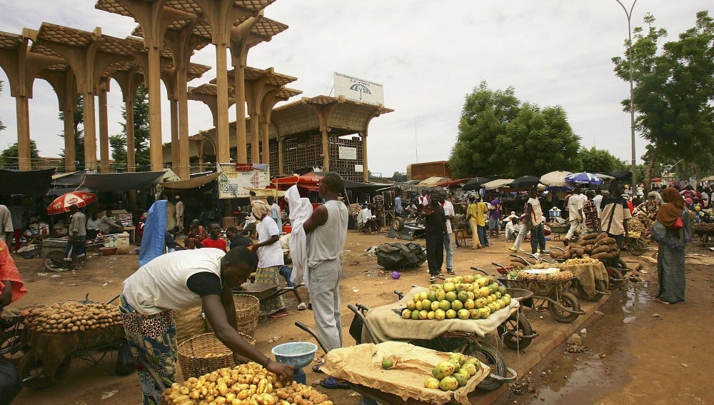 Mercado de alimentos en Nigeria
