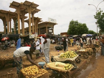 Mercado de alimentos en Nigeria