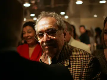 Gabriel García Márquez durante una presentación Gabriel García Márquez durante una presentación