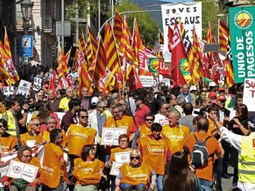 Manifestación en Barcelona contra las políticas de austeridad y los recortes Manifestación en Barcelona contra las políticas de austeridad y los recortes